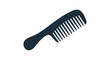 © Ukilats - Stylized Dark Blue Hair Comb On Black Background