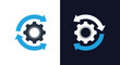 © Ryan - Configuration process mechanism icon - Vector icon symbol for website - Icon vector - Blue icon vector