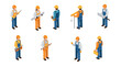 © Ophelia - Isometric construction workers set in various poses and equipment