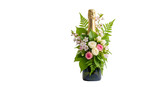 A vibrant pink bouquet of orchid and hyacinth flowers in a vase makes a beautiful floral decoration