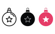 © Tama's - Three christmas ornament styles featuring a star design for festive decorations and holiday season
