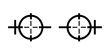 © BHER - Gun sight crosshairs. Vector crosshair set. Isolated symbol. Target icon with the shadow isolated on a white background, vector illustration for web design .