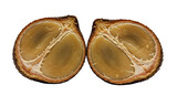 Sliced Salak fruit shows segmented pulp