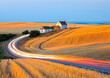 © Thai - Rural broadband installation with fiber optic cables stretching across open fields, illustrating high-speed internet expansion, telecommunications infrastructure, and modern digital access