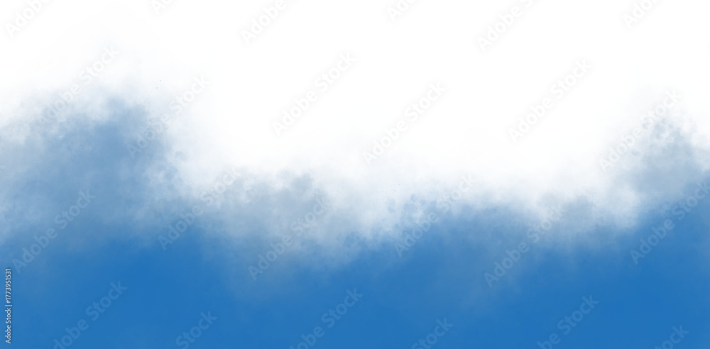 Blue cloud isolated on transparent background creating a serene and ...