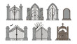 © Koko - horror cemetery gates halloween decoration