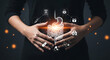 © fia - Digital Health of the Human Digestive System Explained with Icons and Illustration