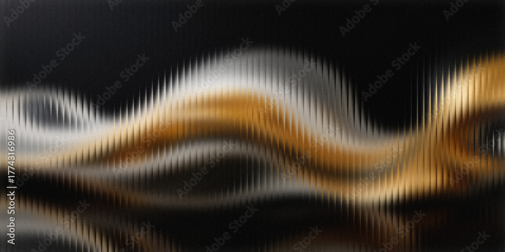 Elegant abstract background with flowing gold and silver waves against ...