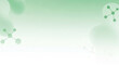 © Mutia - Abstract green background with molecular shapes and gradient bubbles for technology or science themes