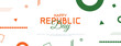 © InkSplash - Indian republic day banner abstract design: tricolour 26 january orange and green unique geometric sape best vector design