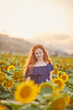 © Ольга Тюрина - Pretty girl on the sunflowers field