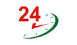 © FARZANA - 24 hour time service symbol icon royalty free vector graphic