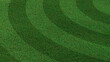 © RocknRoller Studios - Green grass texture background. A perfectly manicured Sports field / Pitch / Garden Lawn with circular stripes.