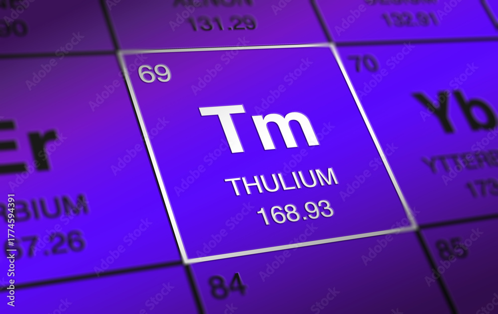 THULIUM (Tm) periodic table 69 element Stock Illustration | Adobe Stock