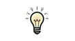 © Alf - Simple Light Bulb Idea Icon Illustration of a glowing lightbulb representing concepts like innovation and creativity