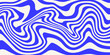 © Muhammad - Blue wavy lines abstract background. Trendy psychedelic retro style backdrop. Waves, swirl and twirl pattern. Twisted distorted vector texture. Y2k aesthetic design
