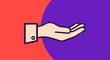 © STUDIO - Open Hand Gesture Illustration for Giving or Receiving.