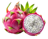  dragon fruit  isolated on transparent cutout background