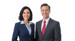 © 3D render png - Professional business colleagues smiling confidently together isolated on transparent background