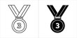 © MSTAKLIMA - Bronze medal icon with the number 3