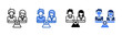 © Jefri - Equal Opportunities icon set multiple style collection