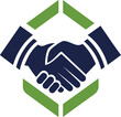 © Photon - A handshake logo with a green border, symbolizing partnership, agreement, and collaboration, ideal for businesses, startups, and organizations seeking a strong and trustworthy brand identity