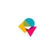 © artikles7 - circle, square, triangle simple shape colorful logo