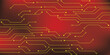 © Moh - red background in circuit technology with high-tech digital data connection system and computer electronics design. vector illustrator.