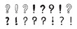 © Sen - question mark and exclamation mark made of many question marks