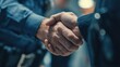 © LimeSky - Individual law enforcement and greeting for collaboration safety or teamwork in office monitoring Officer shaking hands for welcome or protection