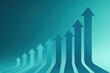 © ParinApril - Abstract background featuring ascending arrows in various shades of turquoise representing growth and progress