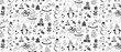 © Fendy - Christmas decorative pattern with funny Santa Claus, pinguin, deer, Snowman, gift, and many others.