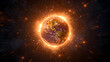 © ZoAn AI - Global New Beginnings – Earth with Fireworks Celebration V1