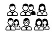 © 123levit - Silhouette group of people in business attire icons for teamwork concepts