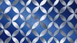 © Zidan - Geometric pattern of intersecting circles in silver and blue background design