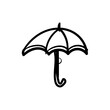 © ANDRO ID STUDIO - Hand-drawn sketch of an open umbrella, a simple doodle perfect for weather or protection themes