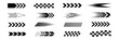 © Mizu Ahmed - Collection of black and white arrow design elements for speed and direction