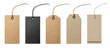 © Adri - Blank rectangular tags in various colors, with twine loops and eyelets
