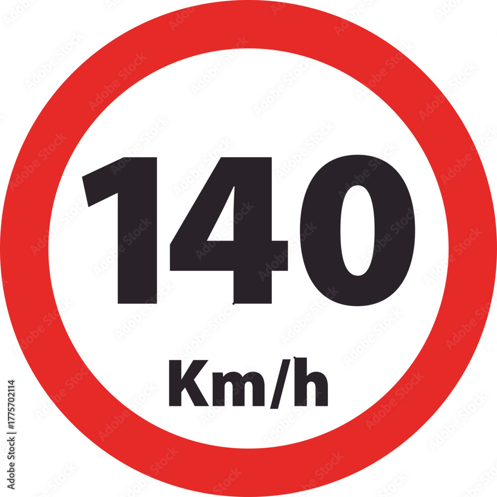 เวกเตอร์ Stock Set of speed limit signs from 5 to100 mph. Vector ...