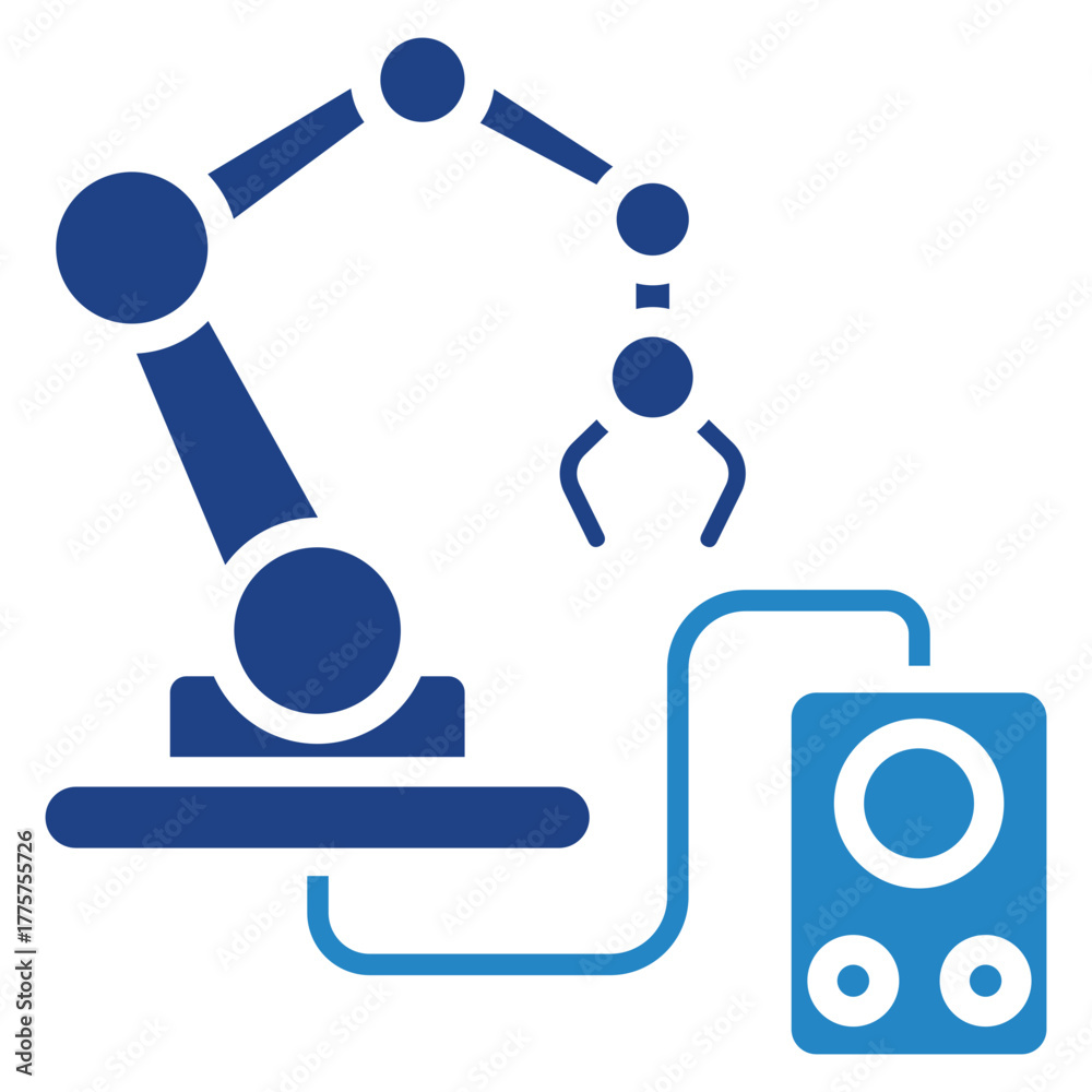 Image vectorielle Stock Machine Control Icon, Dual Tone Mini ...