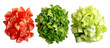 © Mohshena - Three piles of chopped fresh vegetables isolated on transparent background