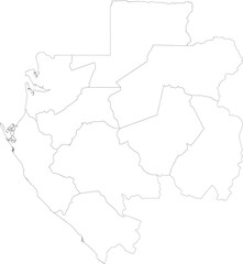  GABON MAP with its administrative divisions and regions