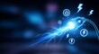 © wannn - Energy Stream Power Cord Unleashes Electric Charge with Power Icons