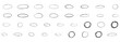 © masudrwd - Hand-drawn oval shapes vector collection set for emphasis, underlining, and highlighting text