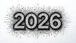 © TUTUL - 2026 numbers with intricate wireframe network explosion year text