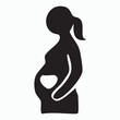 © Najir - Pregnant woman isolated on white background with heart shape