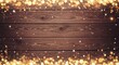 © MSTHIRAMONY - A rustic wooden background with bokeh lights for christmas season