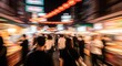 © N7 - Night market crowd in motion — abstract blur capturing energy, lights, and festive shopping