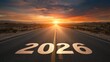 © Jayk - Road to 2026: A path forward into the future with a beautiful sunset backdrop