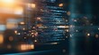 © Yuliia - Programming code lines with glowing light effects and bokeh on dark background, digital technology concept for software development and coding.